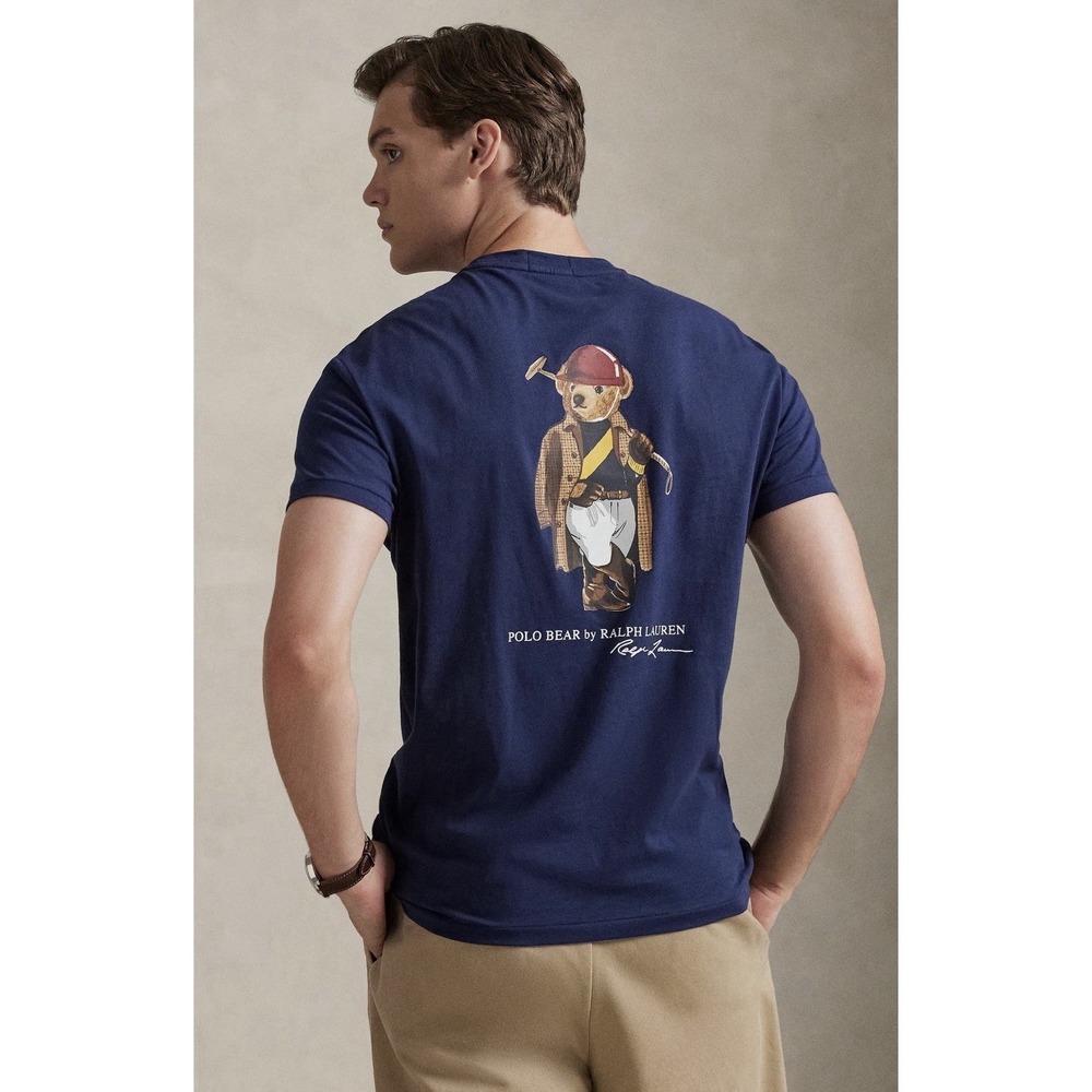 Polo Ralph Lauren Classic Fit Polo Bear Embroidered Pocket Graphic T-Shirt M